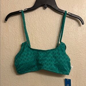 Cupshe Women Two Piece Green Patterned Swimsuit Size Small